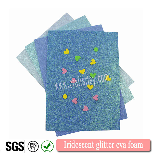 Iridescent Glitter Eva Foam Sheet With Or Without Sticker